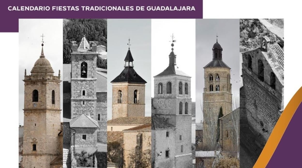 La edición del calendario de la Diputación de Guadalajara de este 2022 está dedicado a las iglesias