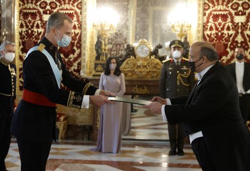El Rey Felipe VI recibe las Cartas Credenciales del embajador de la República Árabe de Egipto Yousef Diaeldin Mekkawy