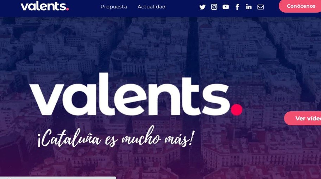 Detalle de la web corporativa de Valents