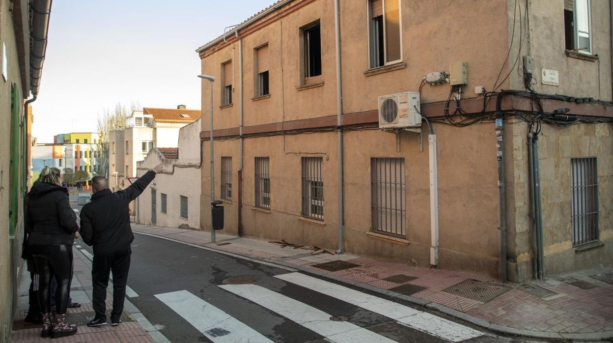 Lugar ene l que se ha producido el incendio en Salamanca