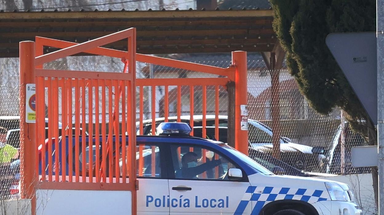 Policía Local de Ciudad Rodrigo en el lugar del suceso