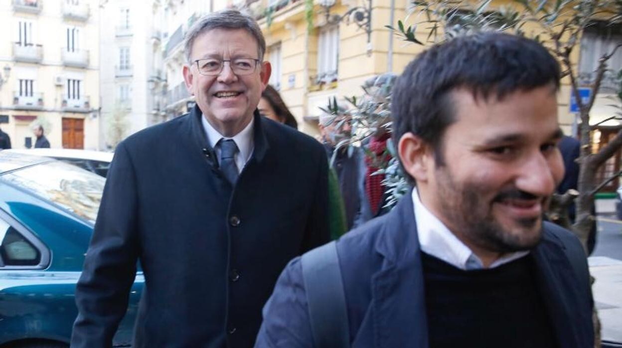 El conseller Vicent Marzà y el presidente de la Generalitat Valenciana, Ximo Puig