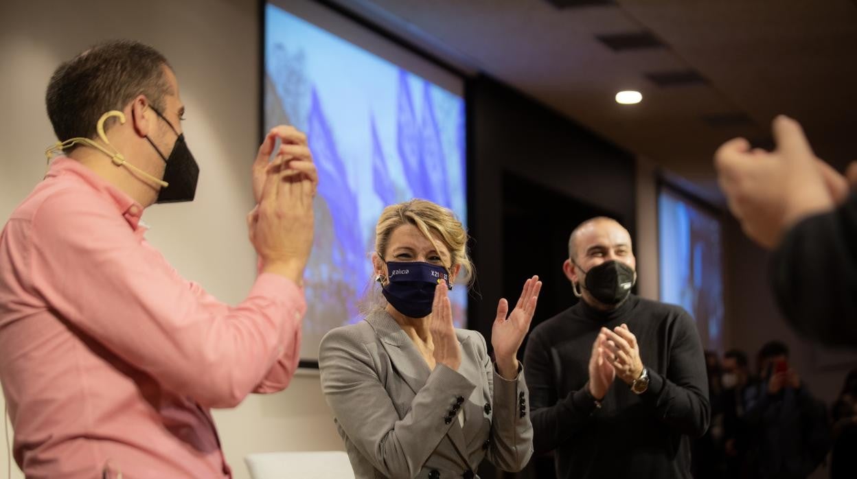 Yolanda Díaz se reúne con UGT y CCOO de Cataluña