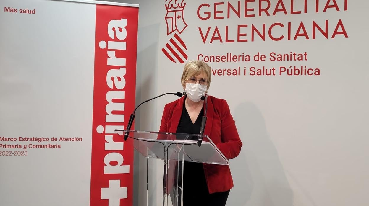 Imagen de la consellera de Sanidad, Ana Barceló, este viernes en rueda de prensa