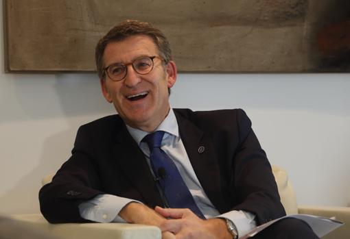 Núñez Feijóo, durante la entrevista con ABC el pasado viernes