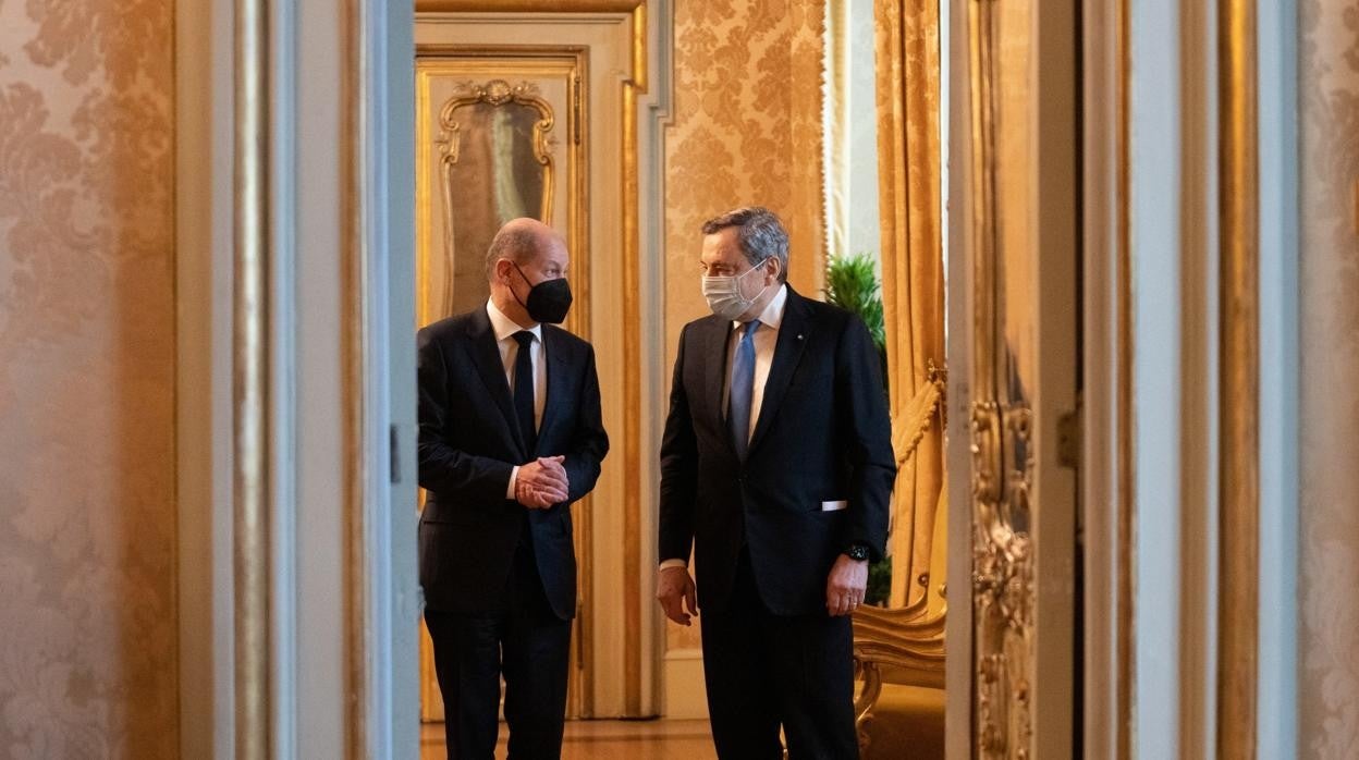Olaf Scholz y Mario Draghi