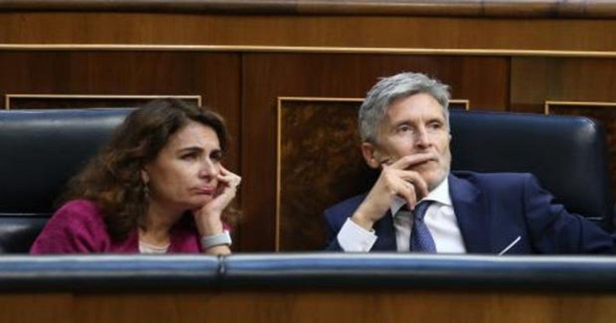 Los ministros del Interior y de Hacienda, Fernando Grande-Marlaska y María Jesús Montero