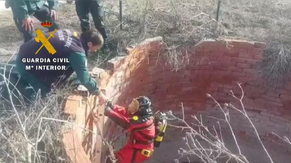 La búsqueda de Esther, en vídeo: la Guardia Civil inspecciona pozos y el lecho del río en Traspinedo