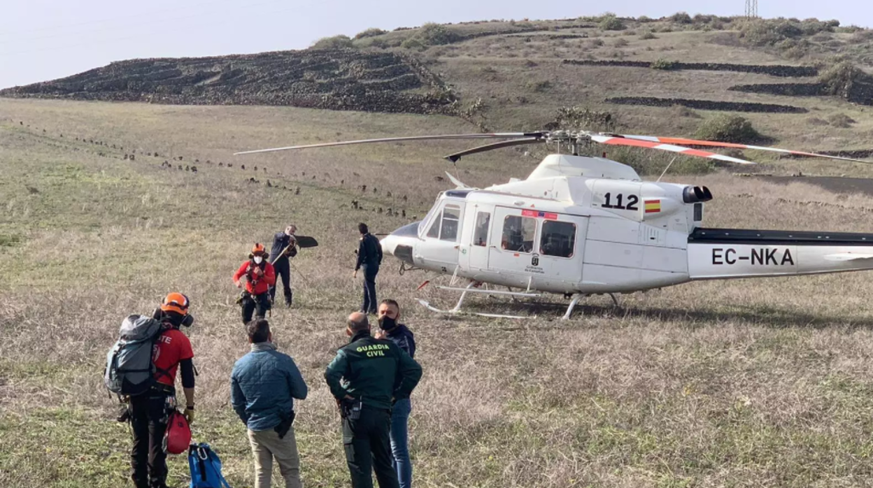 Labores de rescate del cuerpo del joven que estaba de vacaciones en Lanzarote