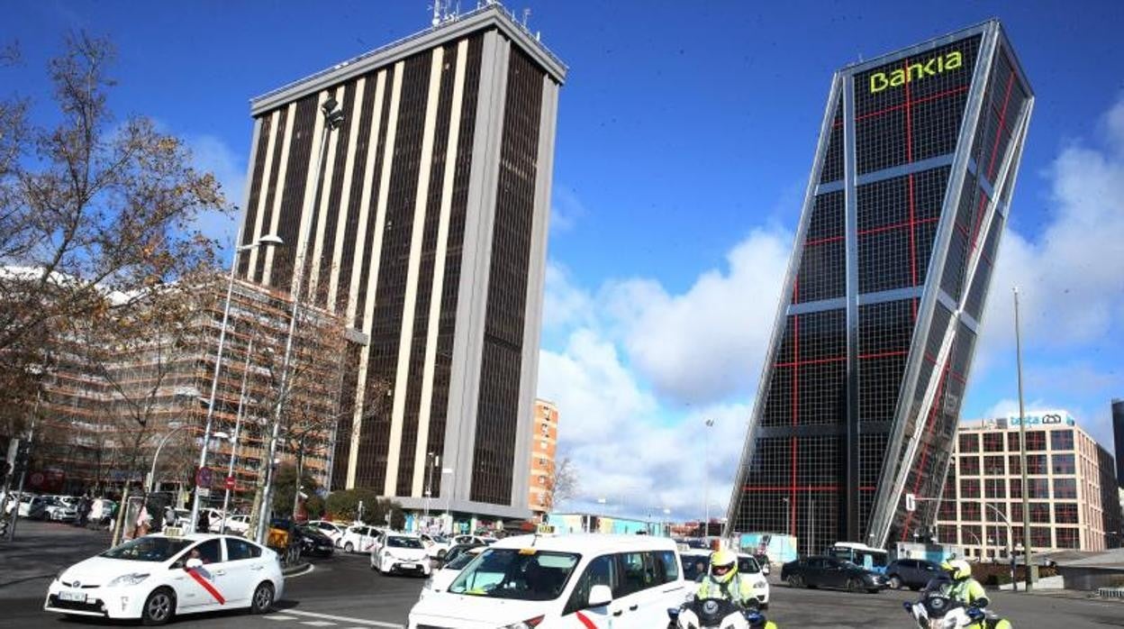 Protesta de taxis en Madrid