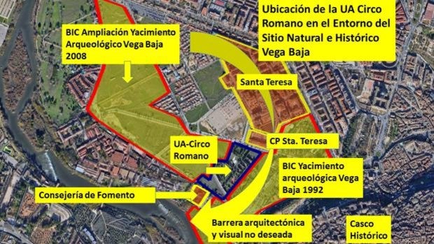 Ladrillos contra patrimonio en el antiguo camping del Circo Romano de Toledo