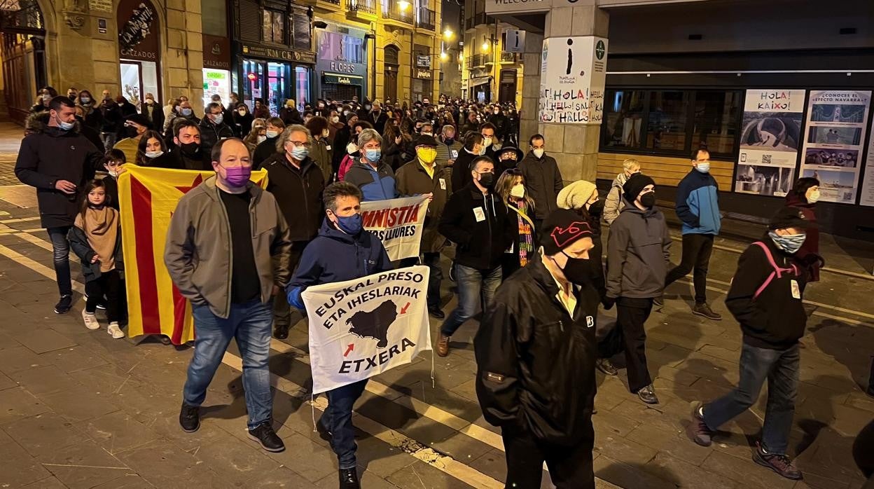 La manifestación convocada por SARE, el pasado 8 de enero, para pedir el fin de la «política penitenciaria de excepción»