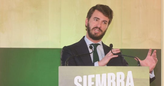 Juan García-Gallardo, durante la rueda de prensa de este lunes en Valladolid