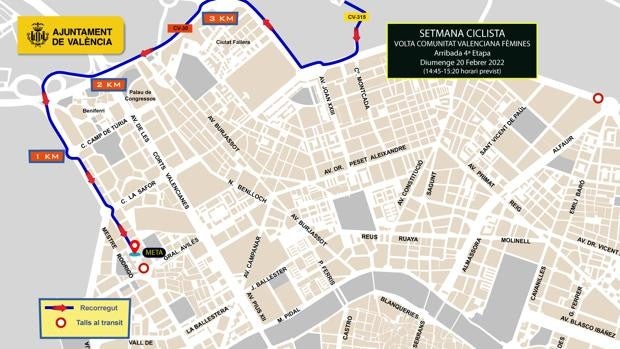 Calles cortadas y líneas de la EMT desviadas en Valencia para el domingo 20 de febrero