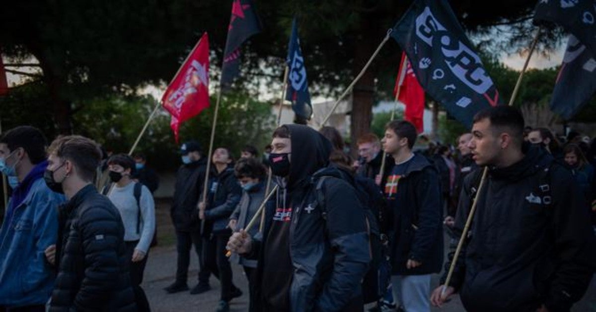 Manifestación de estudiantes contra la sentencia del 25 por ciento de castellano