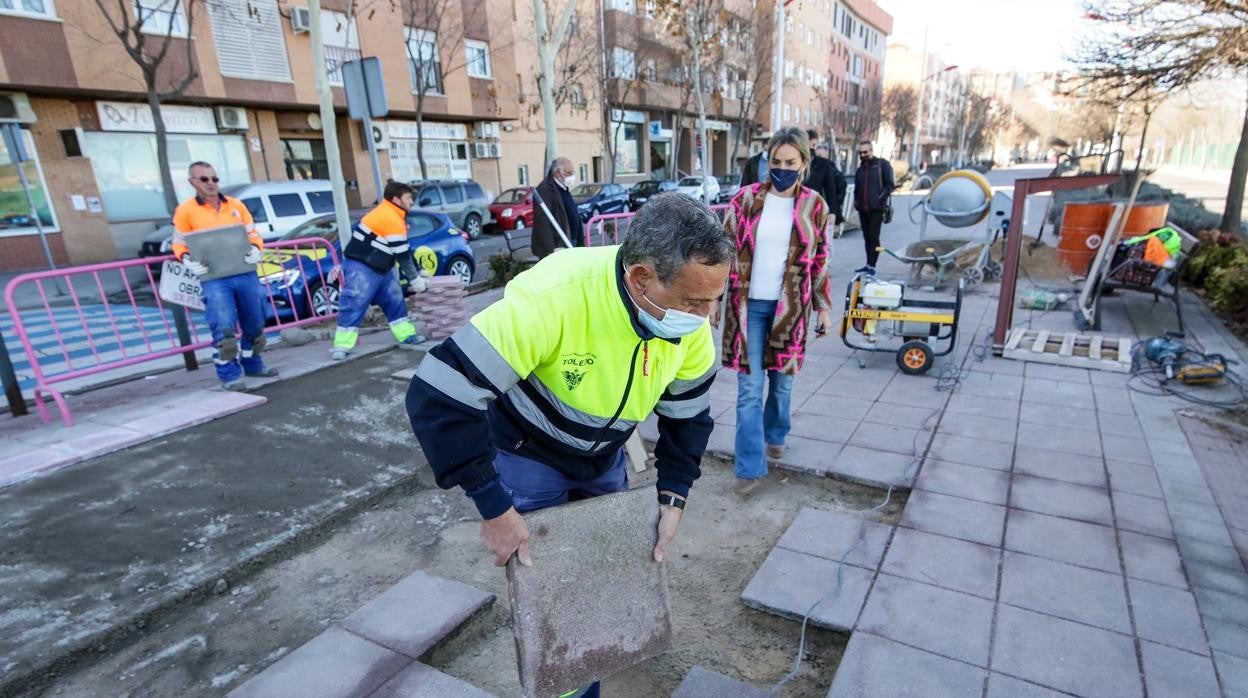 Milagros Tolón ha visitado las obras