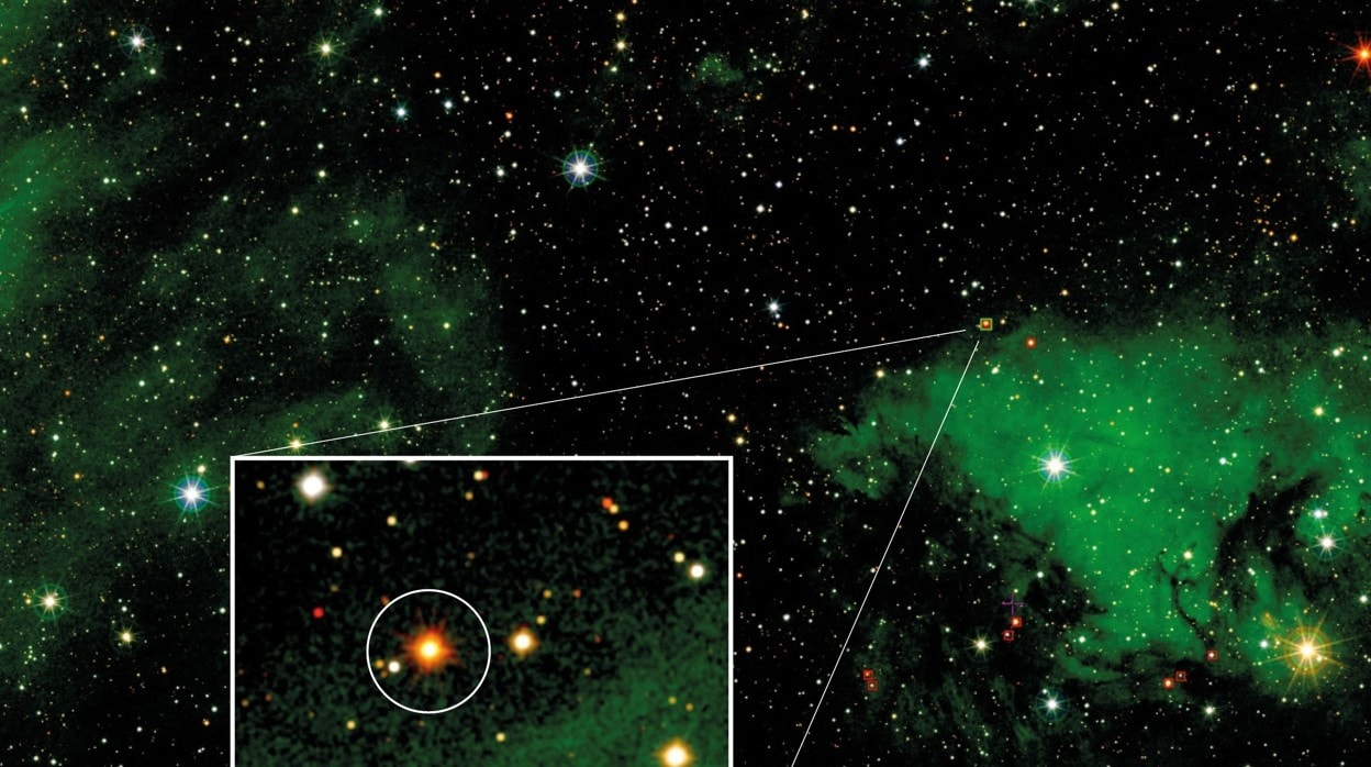 Esta estrella ha sido denominada 2MASS J20395358+4222505
