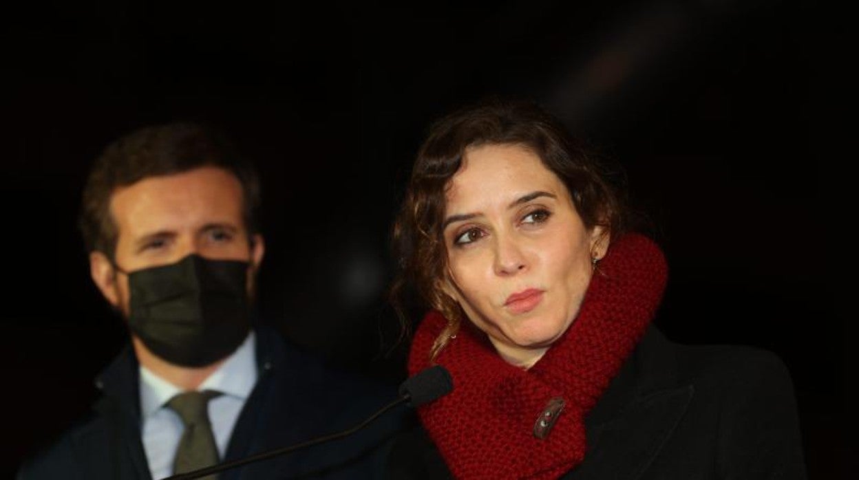 Isabel Díaz Ayuso junto a Pablo Casado, en una imagen de archivo