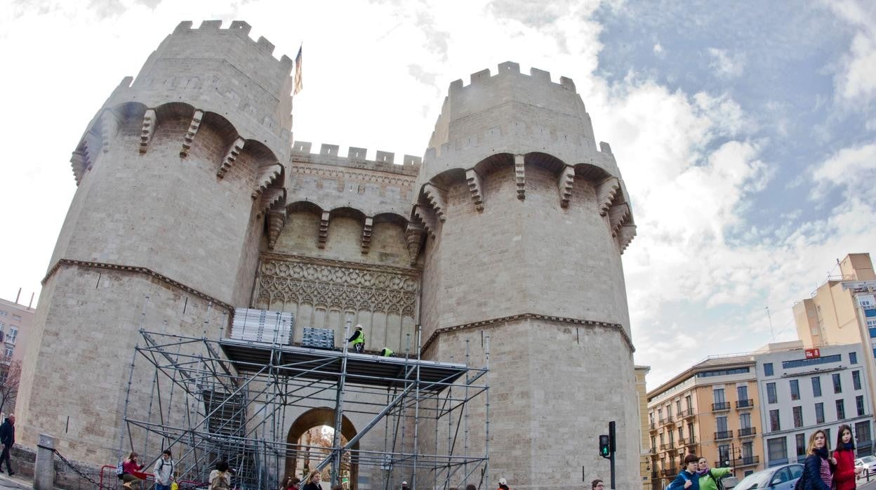 Imagen de archivo tomada durante los preparativos de la Crida de las Fallas