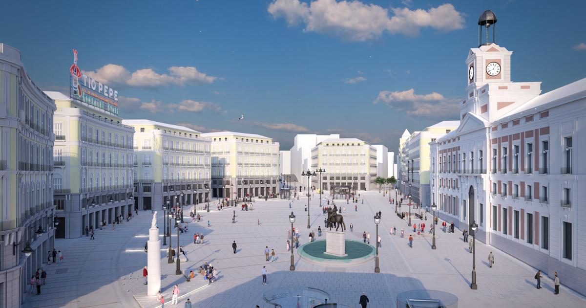 Recreación del aspecto de la Puerta del Sol tras su última metamorfosis