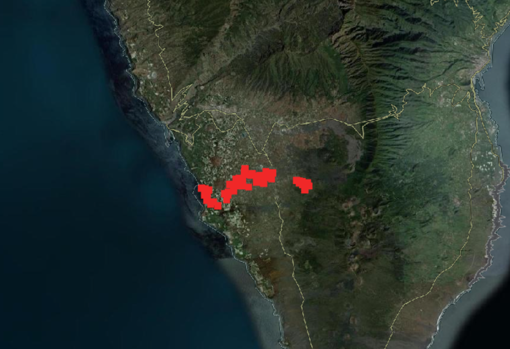 Imagen satelital de Firms, de la NASAA