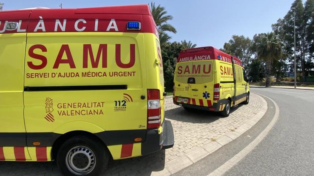 Dos ambulancias del SAMU en una imagen de archivo