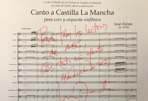 Partitura del Canto dedicada a los lectores de ABC