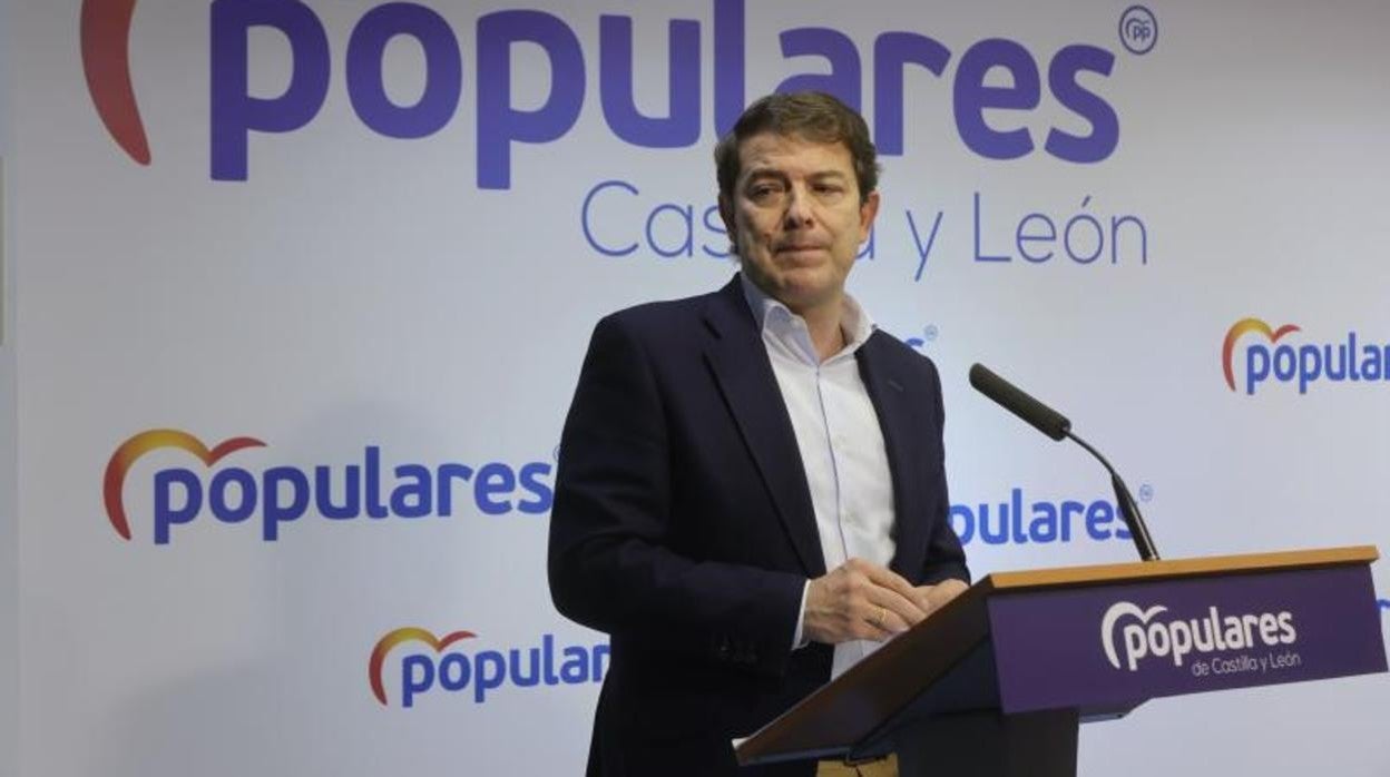 Mañueco, este miércoles tras la la reunión del Comité de Dirección del PP