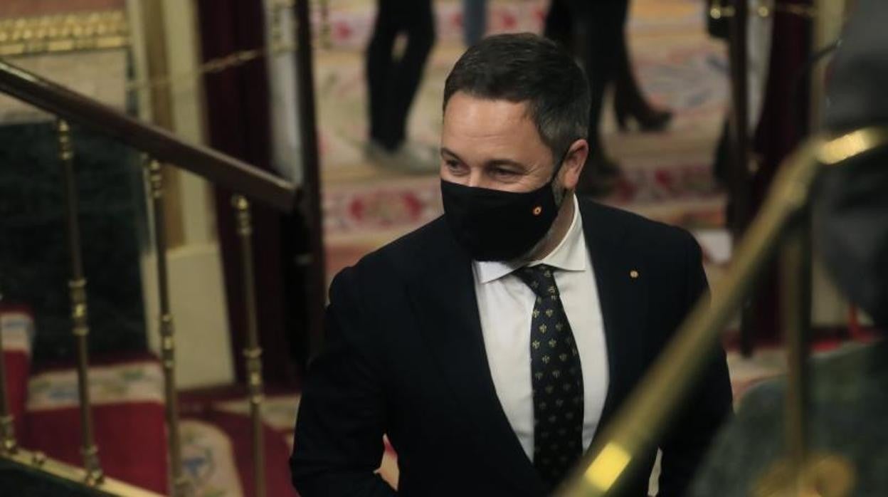 Santiago Abascal en el Congreso de los Diputados este jueves