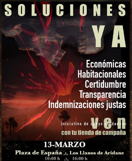 Cartel de llamamiento a la acampada-protesta