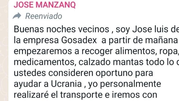 El mensaje de José Luis por WhatsApp que desata una riada de solidaridad con Ucrania