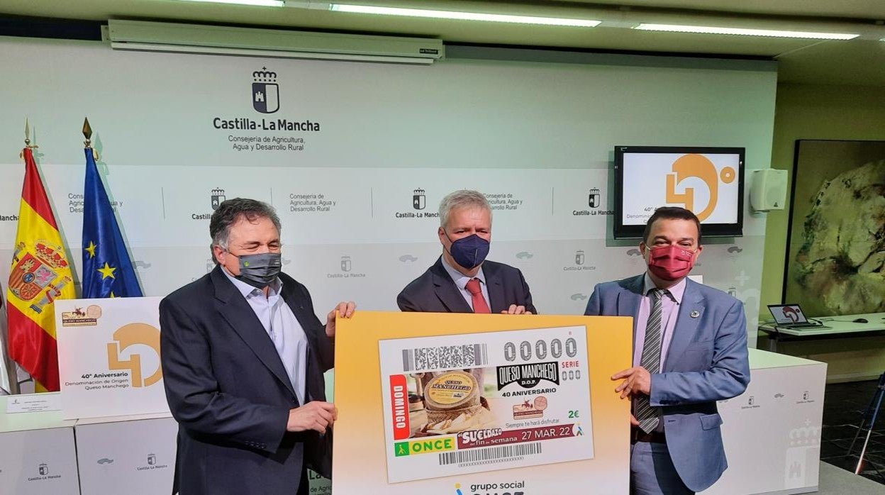 Martínez Arroyo ha presiddido la presentación del cupón de la ONCE que dedica al queso manchego