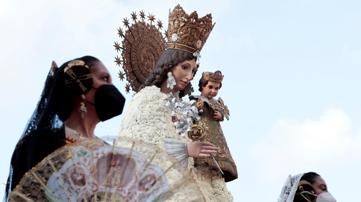 Una imagen de l'Ofrenda celebrada en Valencia durante el mes de septiembre de 2021