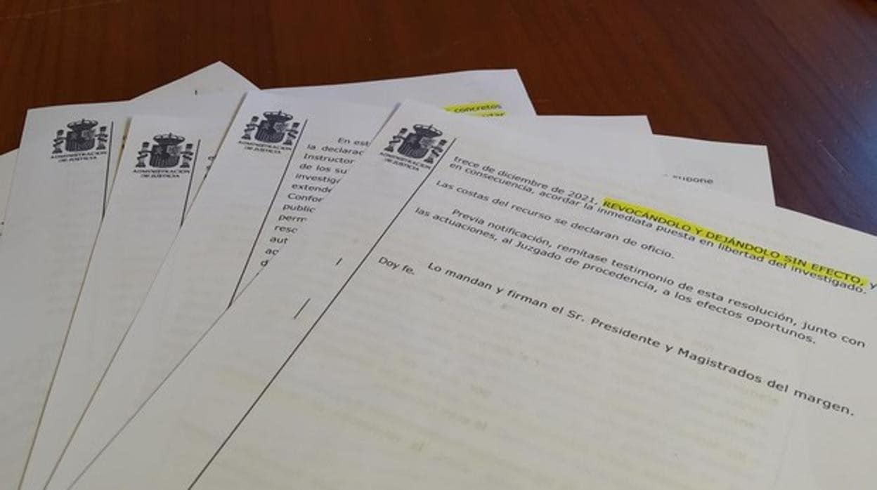 La resolución de la Audiencia de Toledo que revocó la prisión provisional del 'Pablo Escobar' español