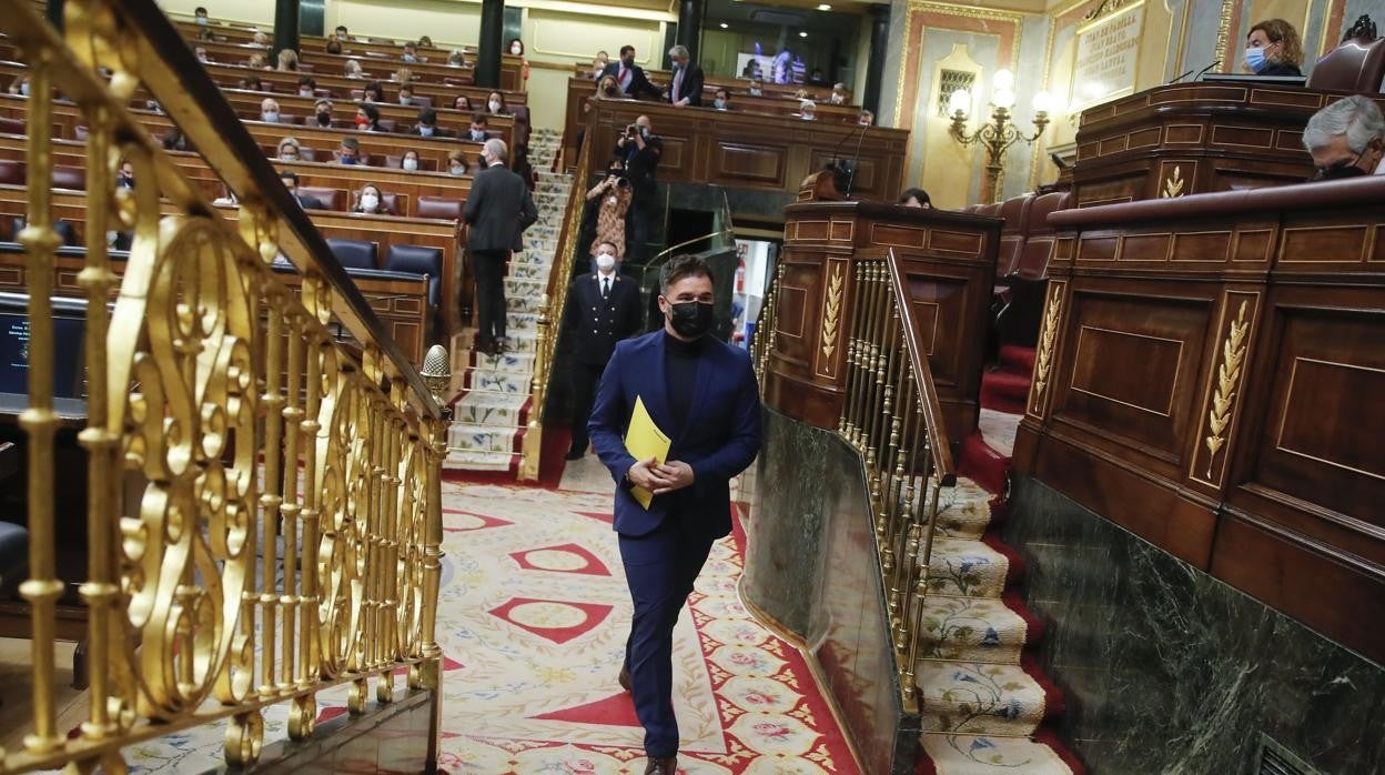 Gabriel Rufián ayer en el Congreo