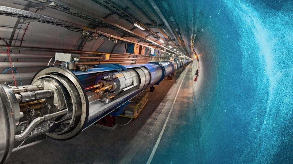 Recreación del interior del túnel del LHC, donde se produjeron las colisiones que han dado lugar a estos resultados