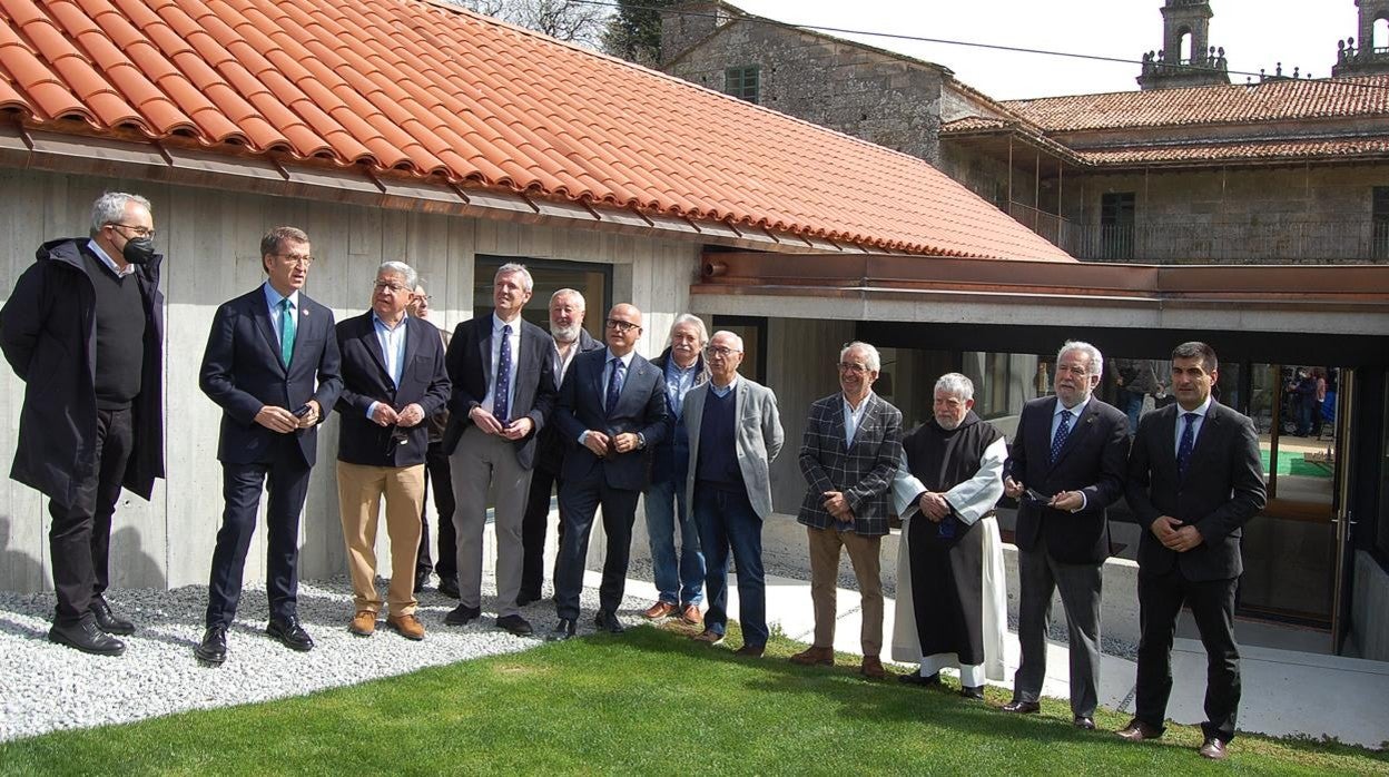 Feijóo, Baltar y Rueda han coincidido este lunes en el monasterio de Oseira, provincia de Orense