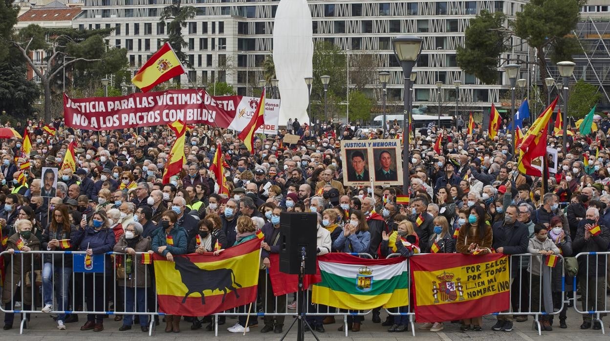 Manifestación de la AVT en Madrid este domingo