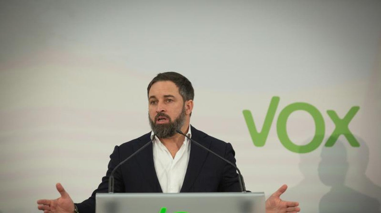 El presidente de Vox, Santiago Abascal