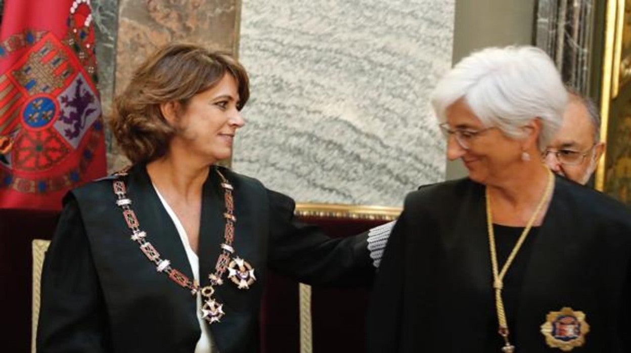 Delgado y Segarra, en la apertura del Año Judicial, en 2018