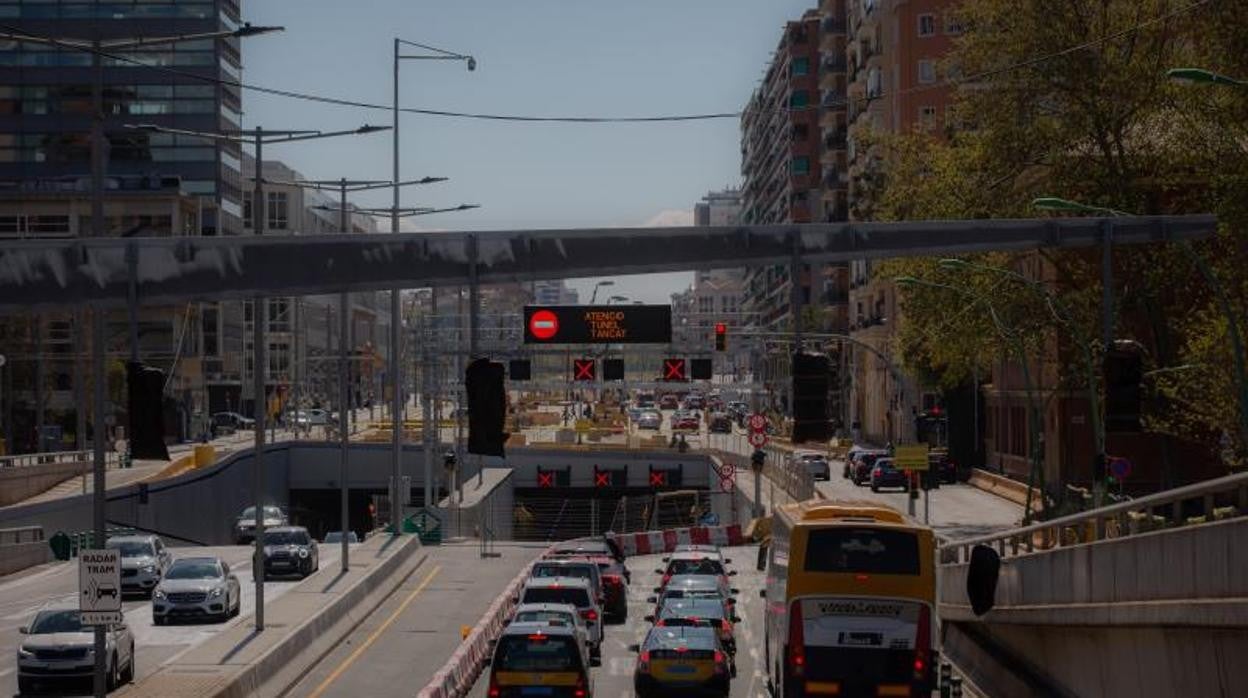 Acceso sur al túnel de Glòries, un día antes de su entrada en funcionamiento