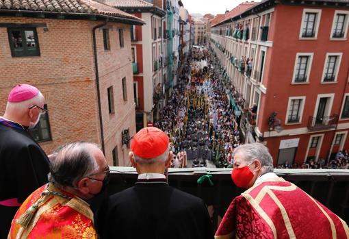 Ricardo Bázquez en la procesión de Valladolid de este Domingo de Ramos