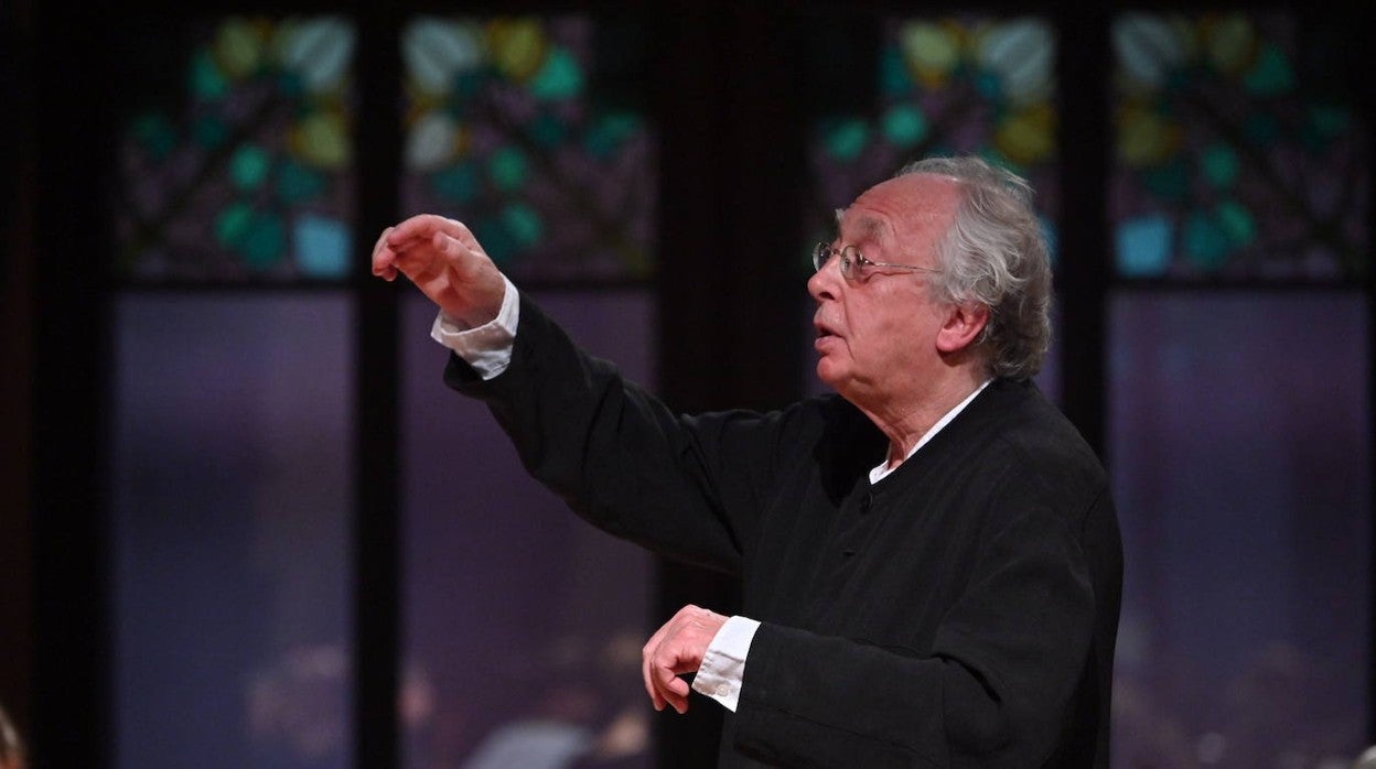 Philippe Herreweghe, durante la actuación en el Palau de la Música