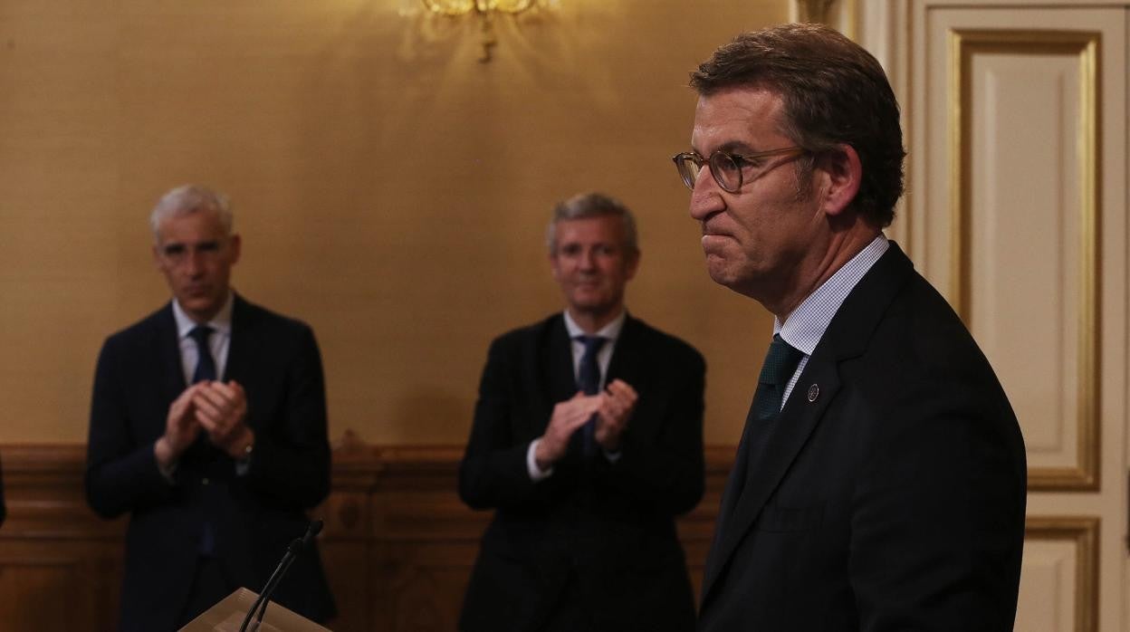 Alberto Núñez Feijóo, el pasado viernes en la capital gallega