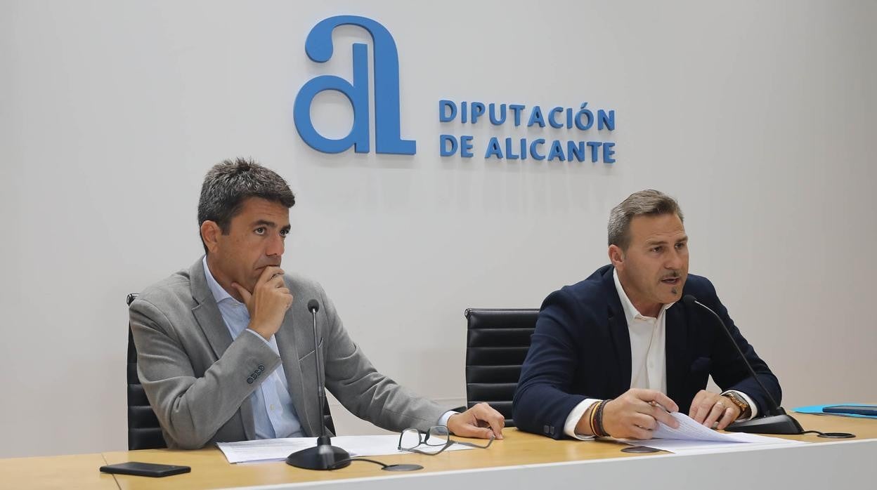 Carlos Mazón y Alejandro Morant, en la Diputación