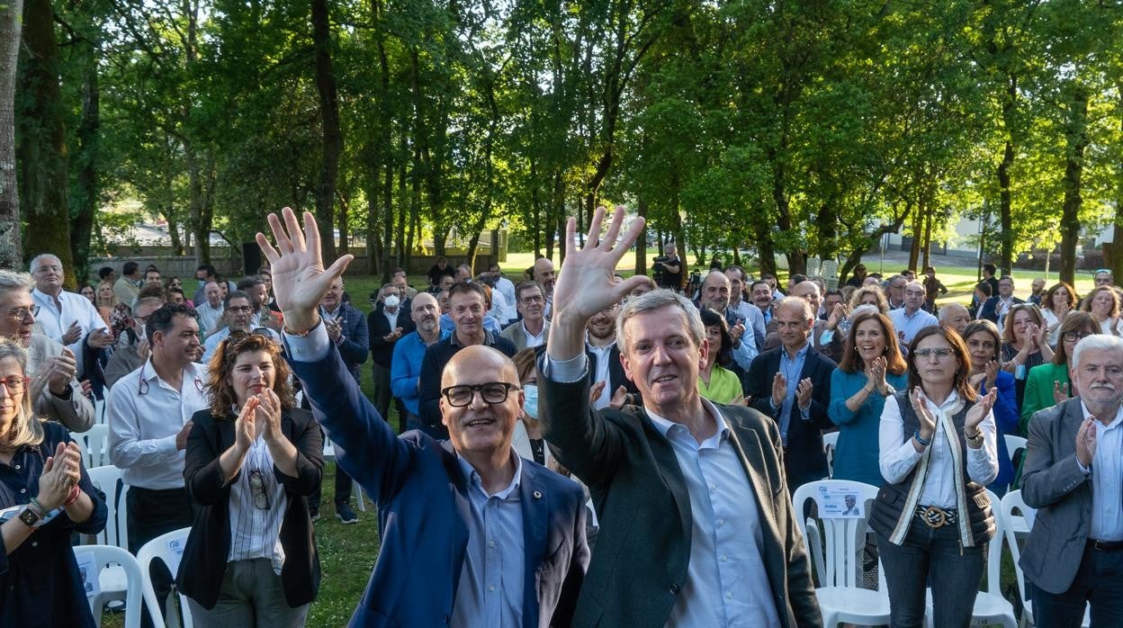 Manuel Baltar ejerció de anfitrión en el acto que Alfonso Rueda encabezó este jueves en Orense