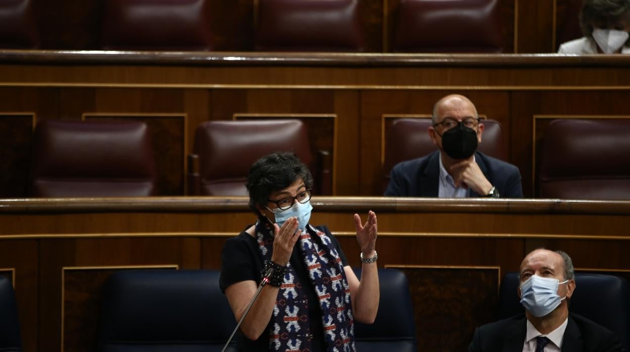 Arancha González Laya y Juan Carlos Campo en el Congreso de los Diputados