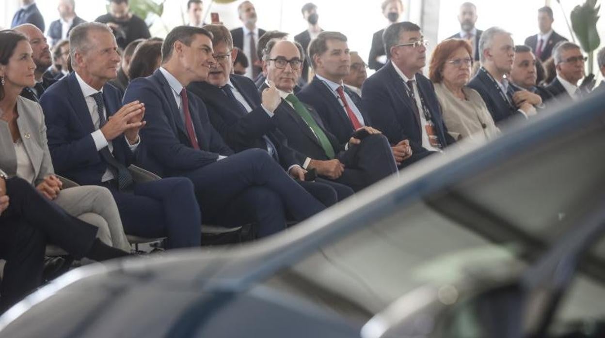 Imagen tomada durante la presentación de la nueva gigafactoría de Volkswagen en Valencia