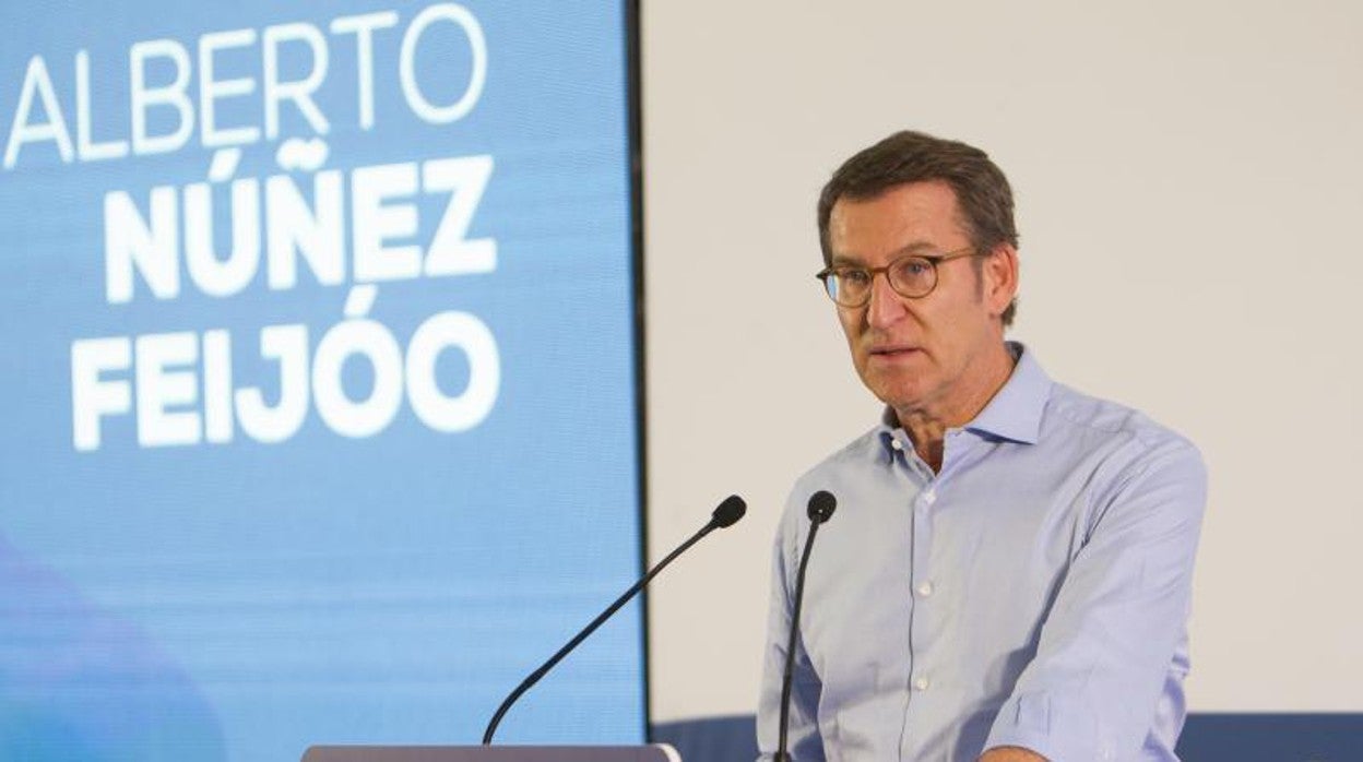 El presidente del PP, Alberto Núñez Feijóo