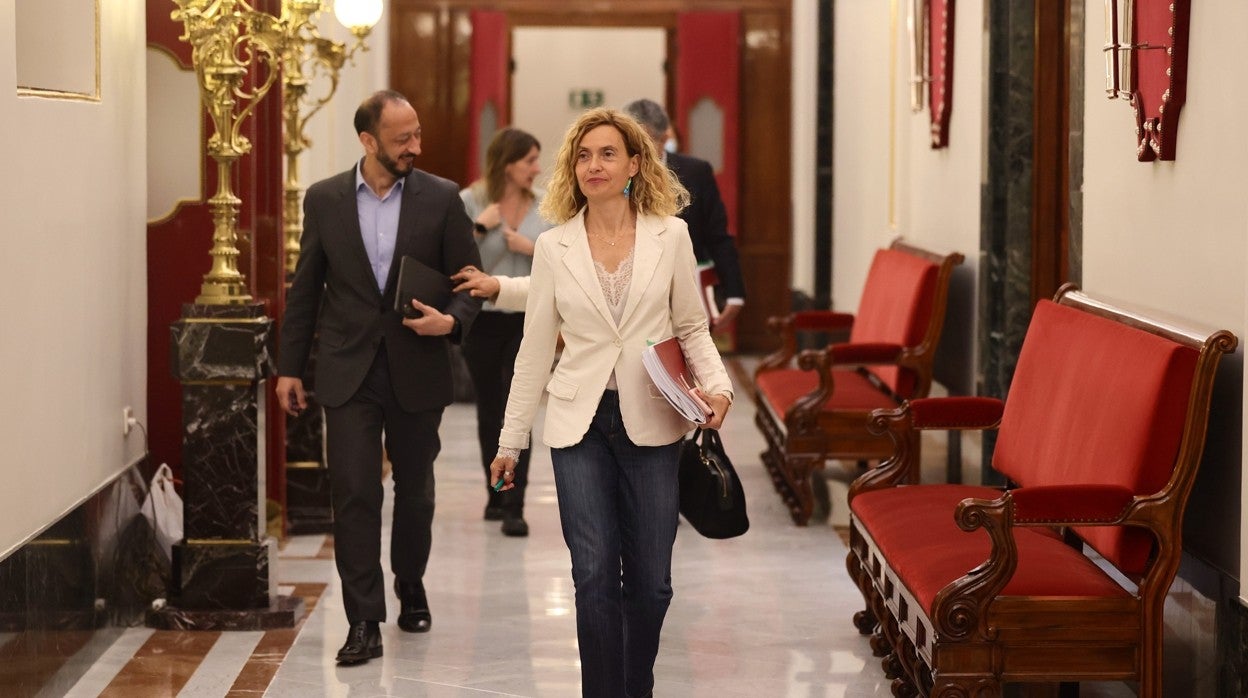 La presidenta del Congreso, Meritxell Batet, la semana pasada al llegar a la reunión de la Mesa